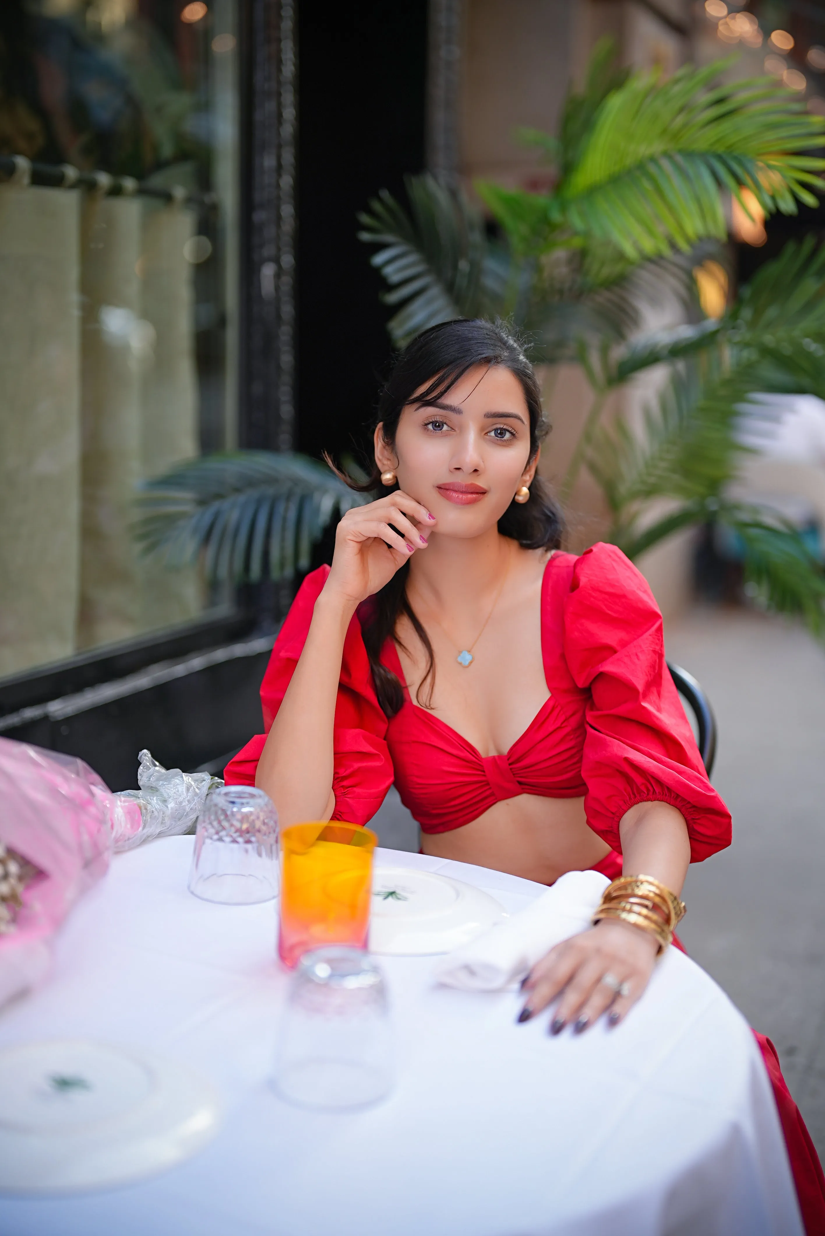 Sweet escape - ruched crop top in red