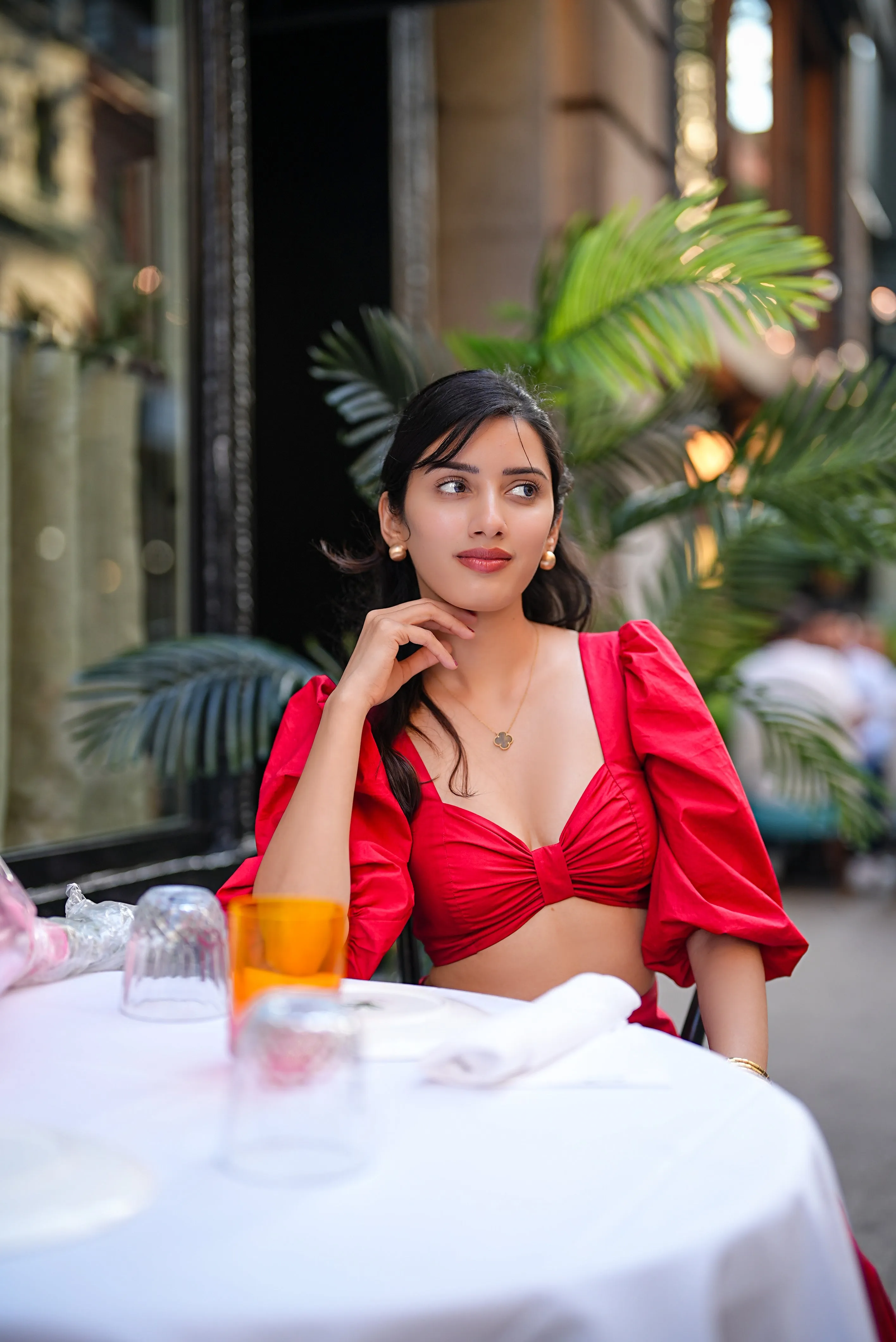 Sweet escape - ruched crop top in red