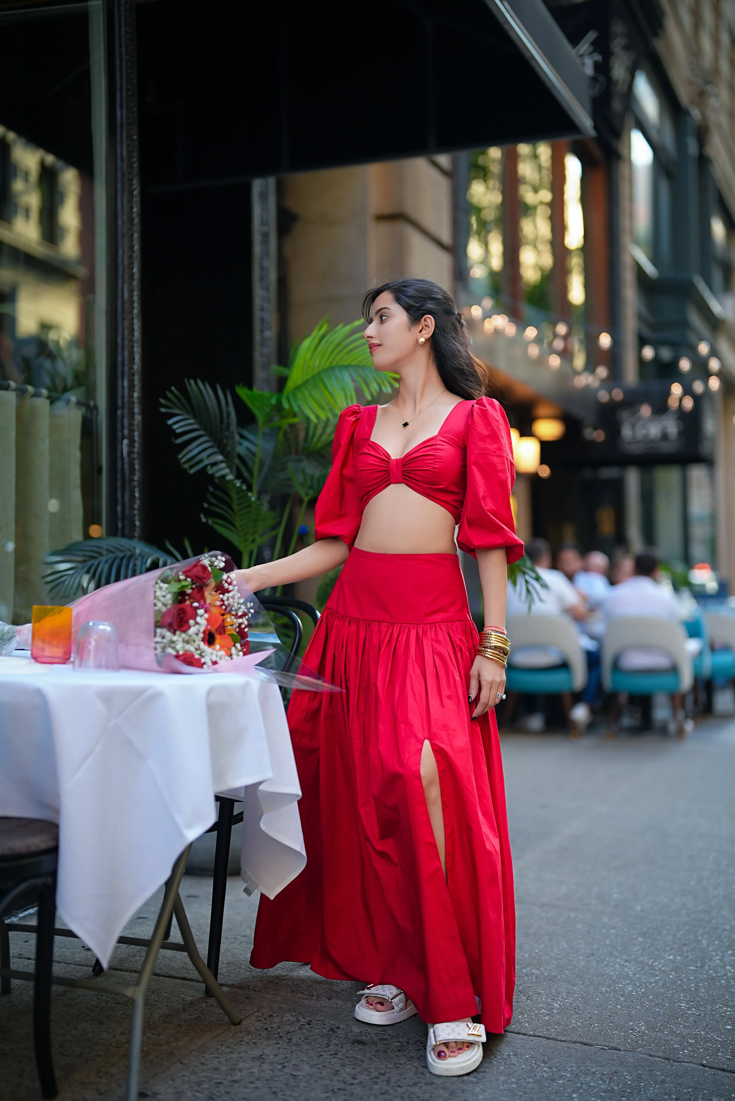 Sweet escape - ruched crop top in red