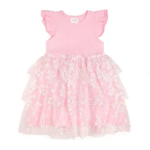 Sweet Wink: Ditsy Daisy Easter Short Sleeve Tutu Dress