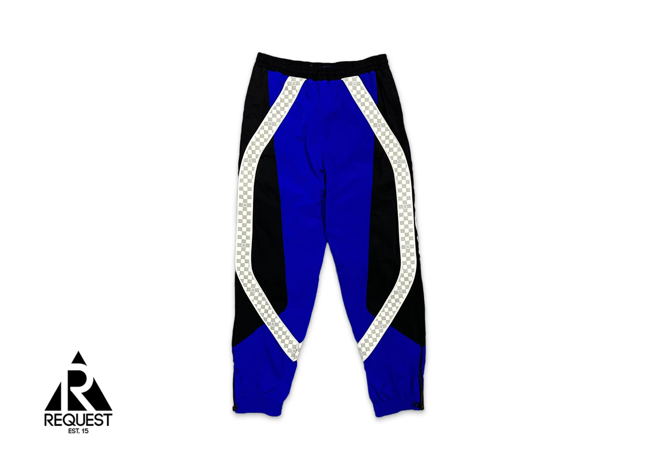 Technical Damier Track Pants "Blue"