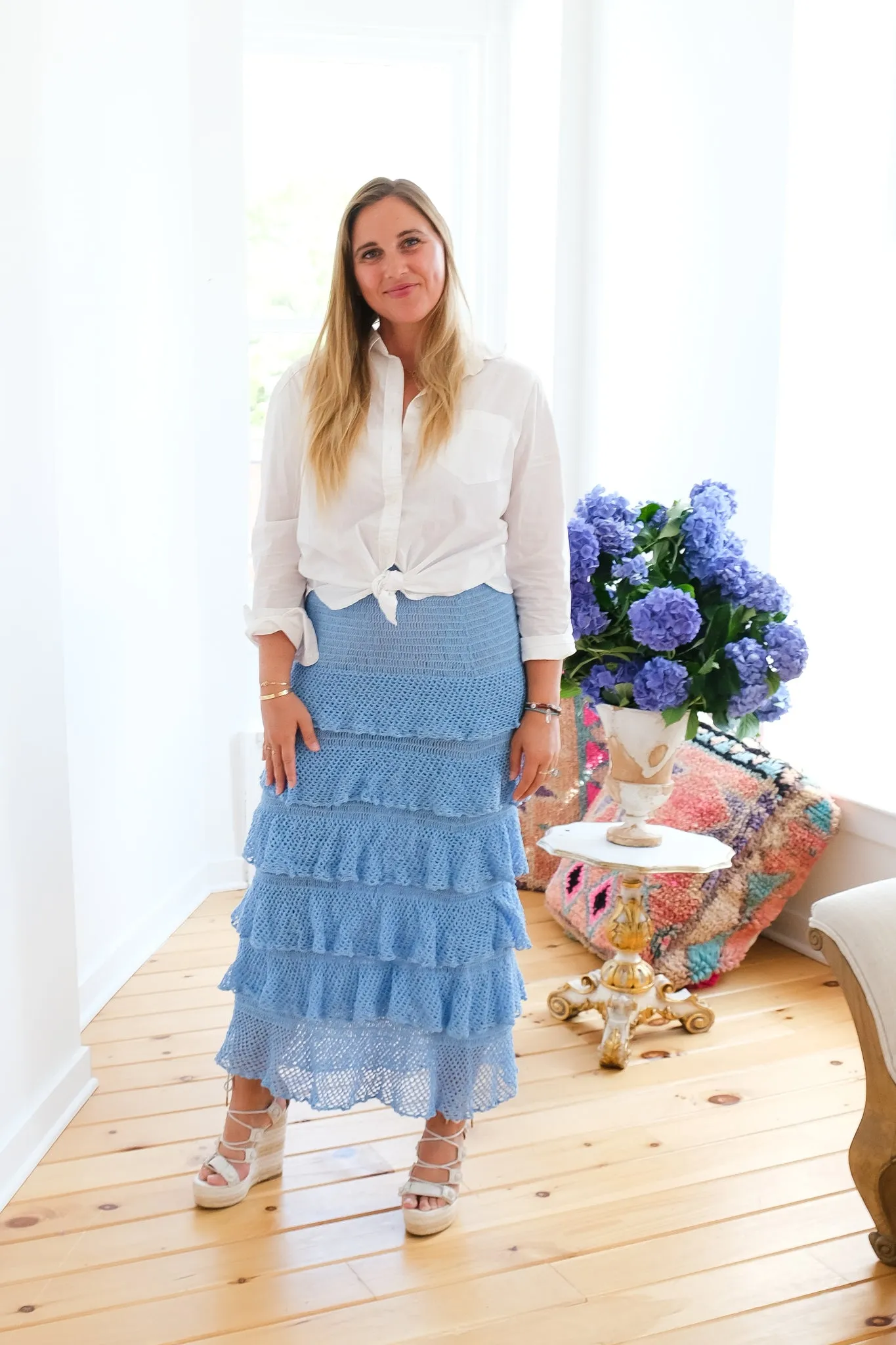 The Maxi Skirt in Periwinkle