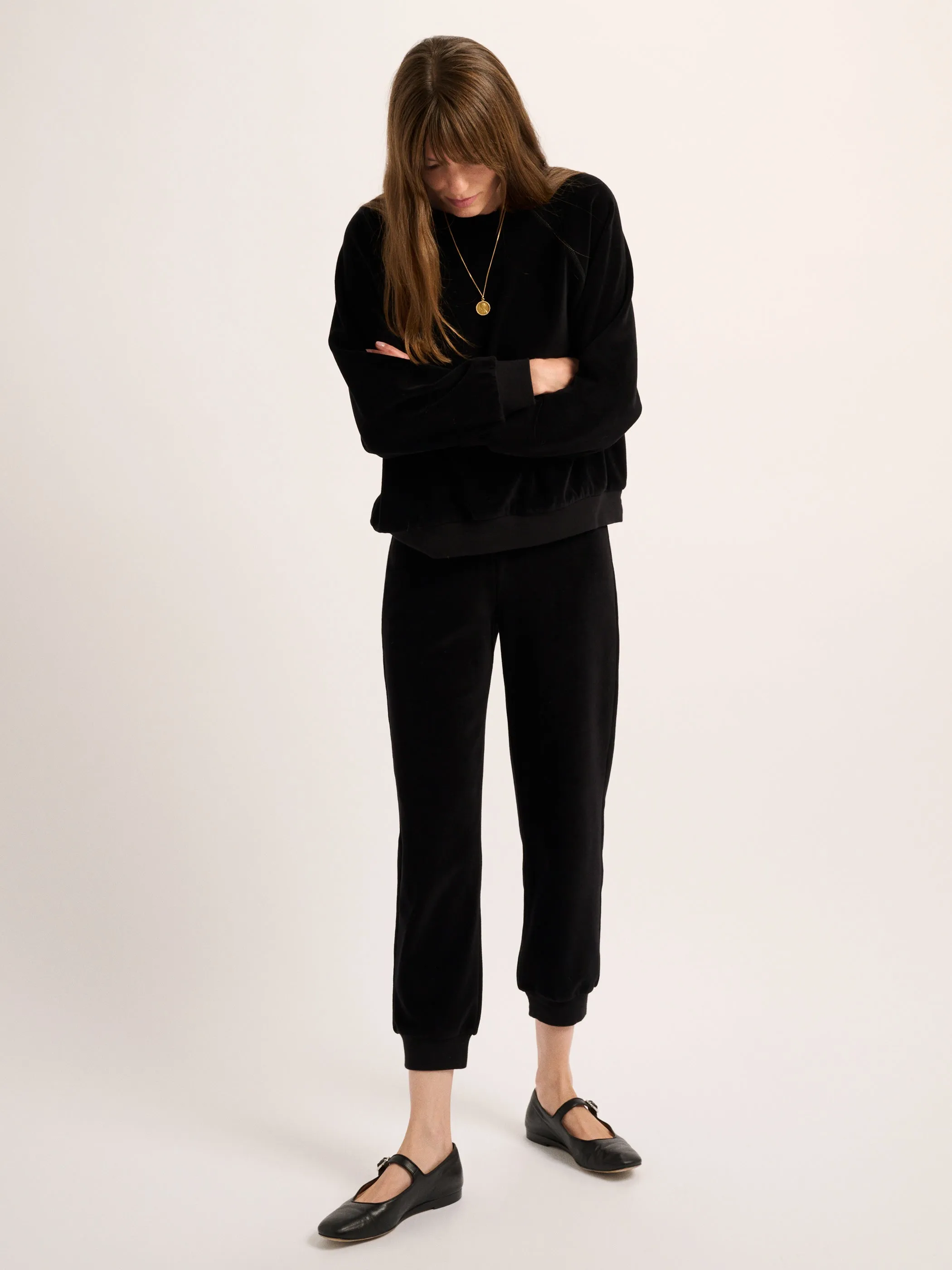 The Tinos Slim Track Pants in Velour