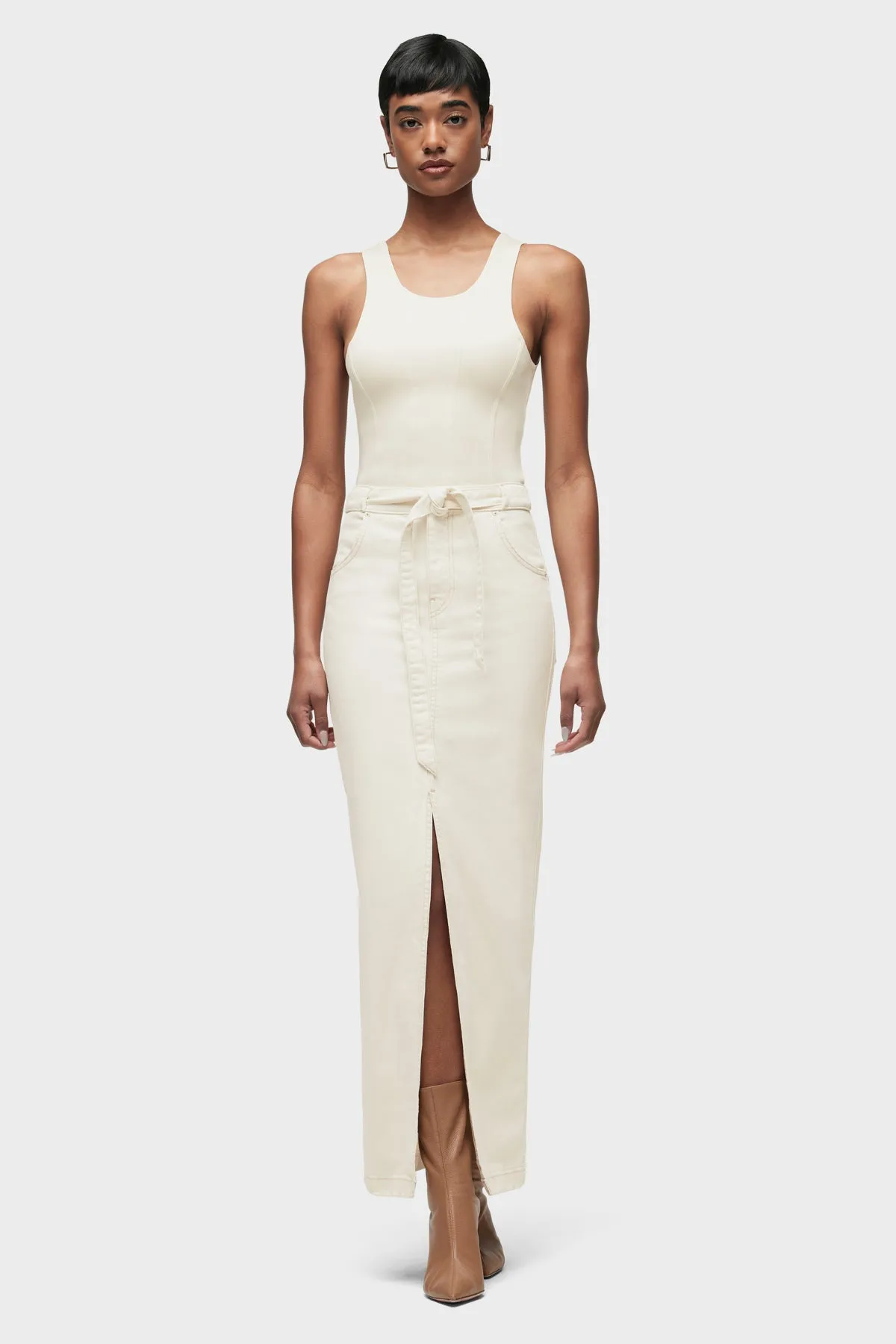 Tie Waist Maxi Skirt