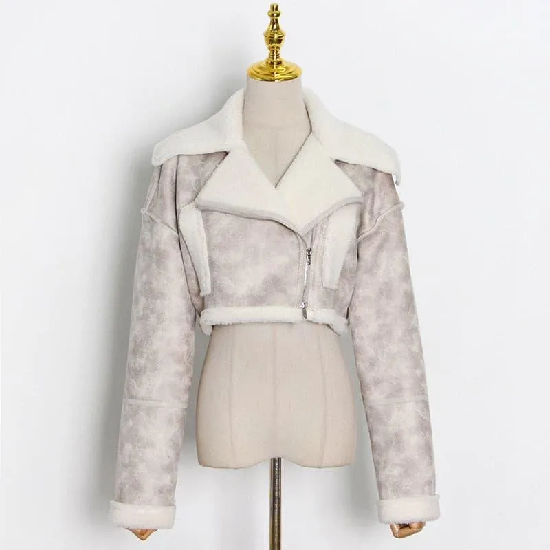 Top Tide Lambswool Short Fur Jacket