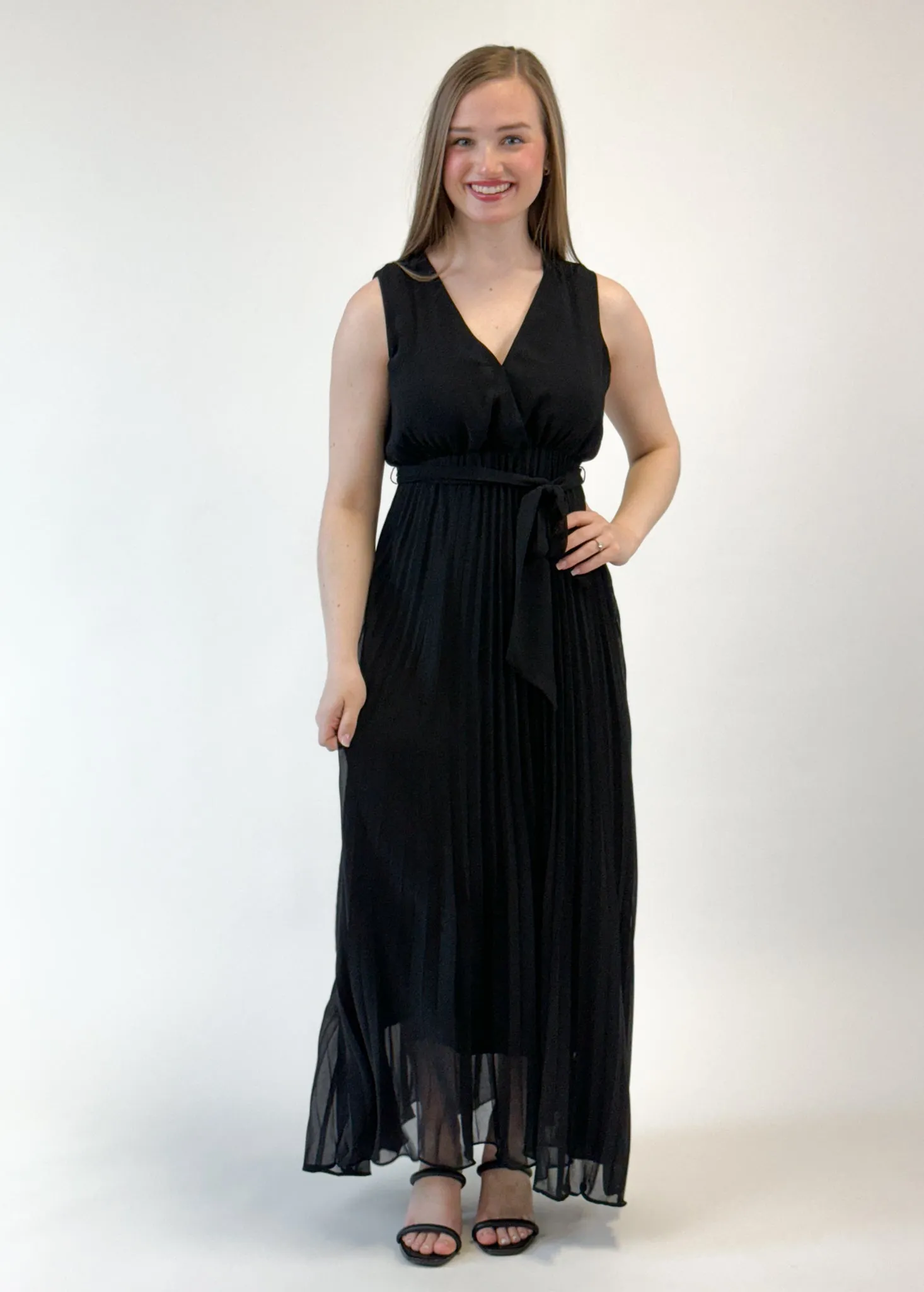 Tribal Sleeveless Dress - Black