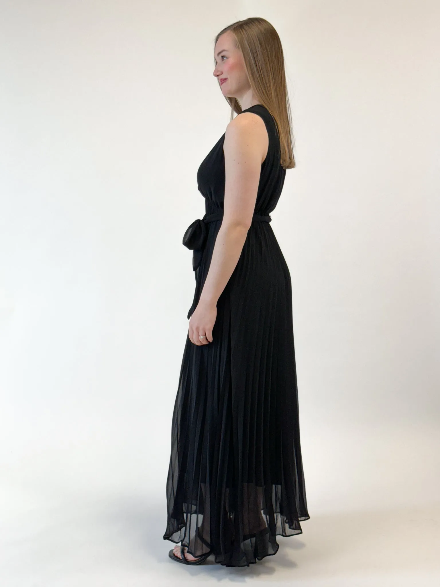 Tribal Sleeveless Dress - Black