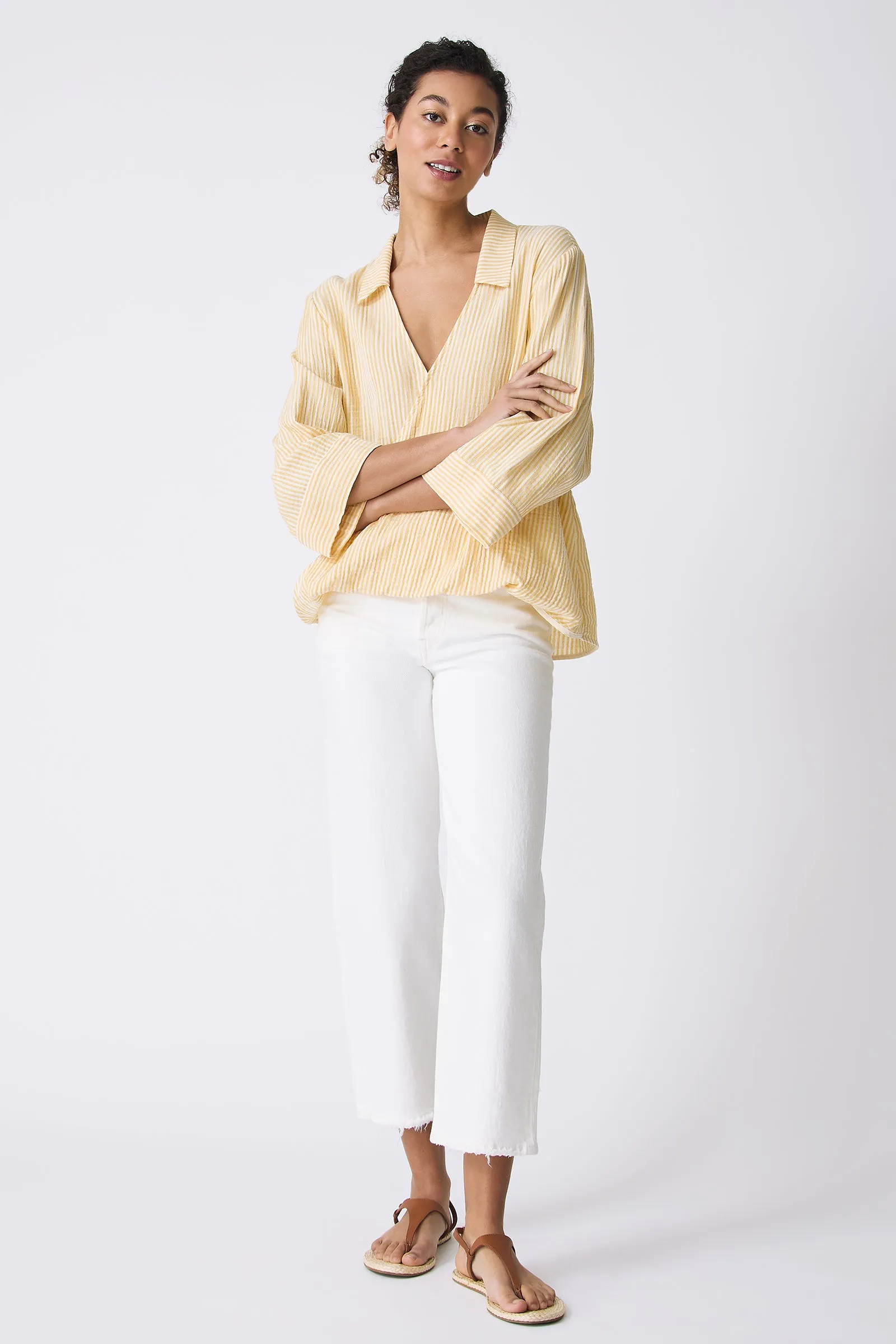 Tropez Pullover - Honey Stripe