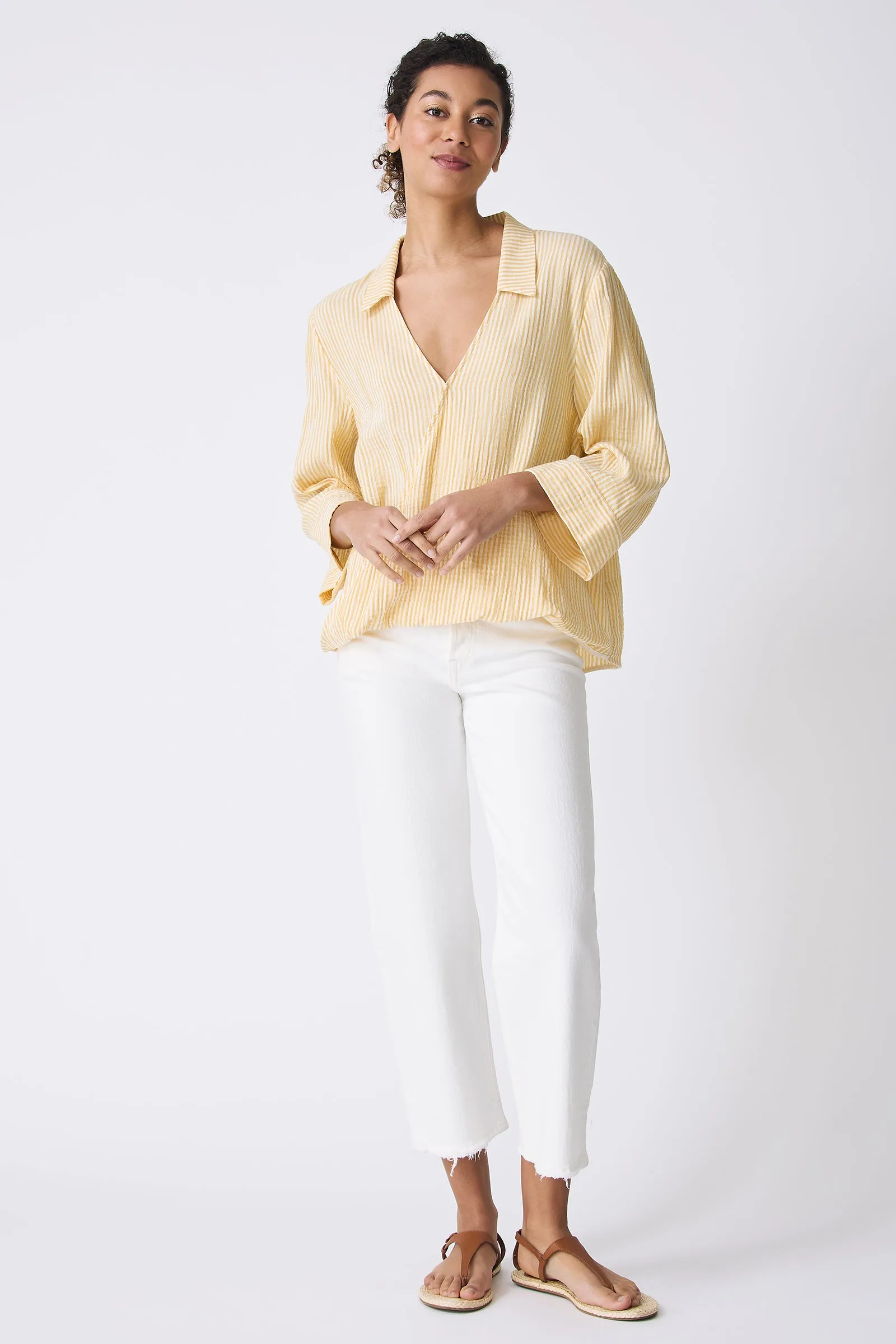 Tropez Pullover - Honey Stripe