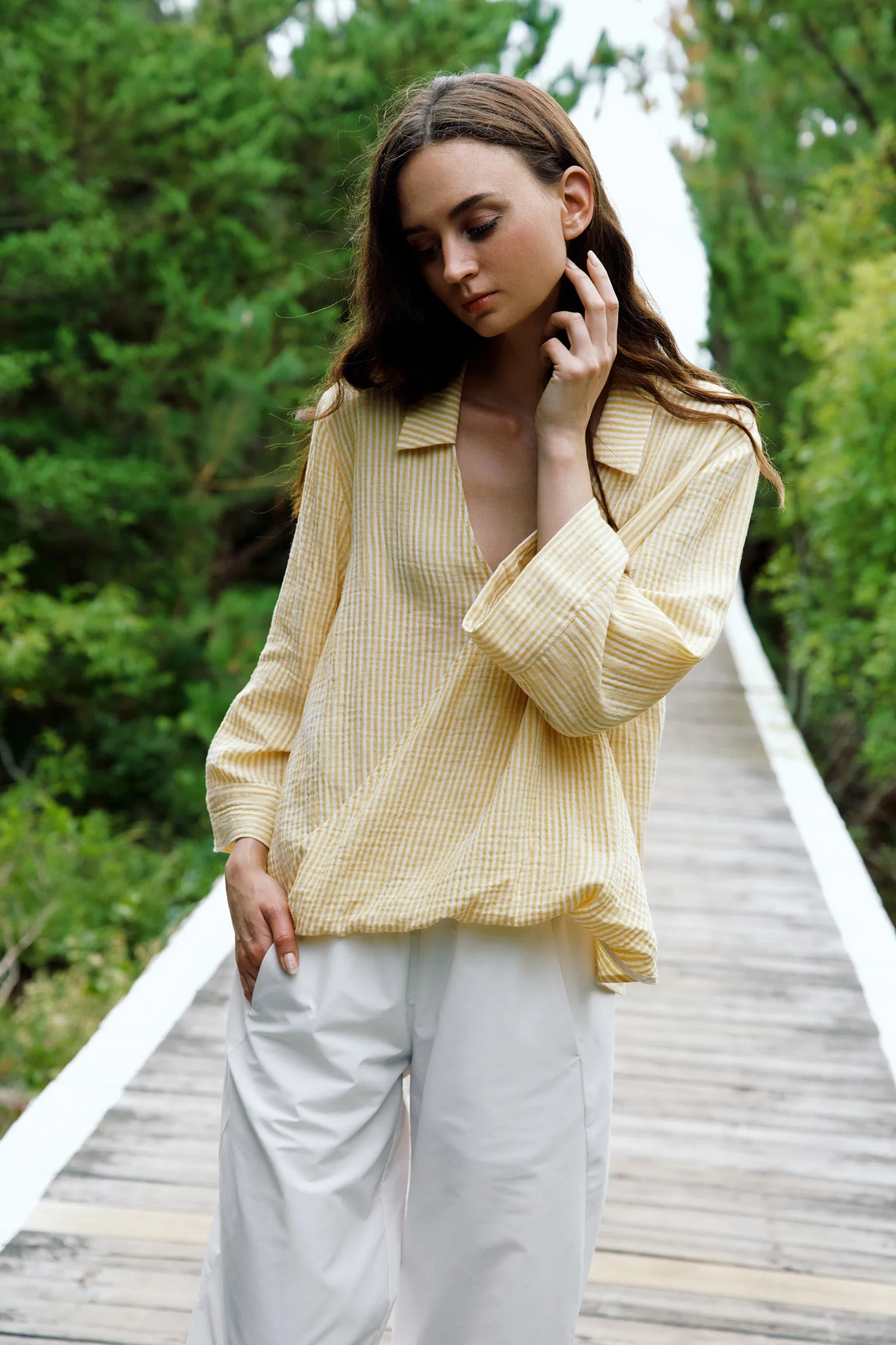 Tropez Pullover - Honey Stripe