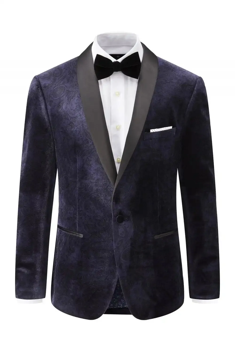 Tuxedo No.19 Dinner Suit Navy Velvet Jacket Tailored Fit