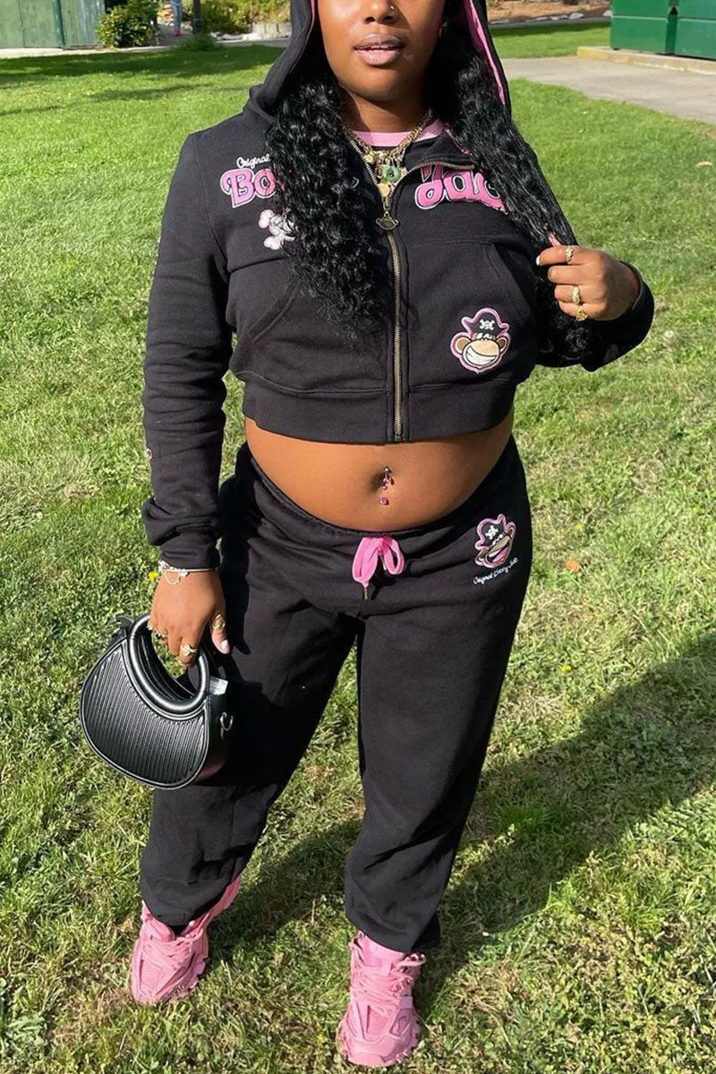 UJ0151 Hoodie Jacket Tracksuit Set