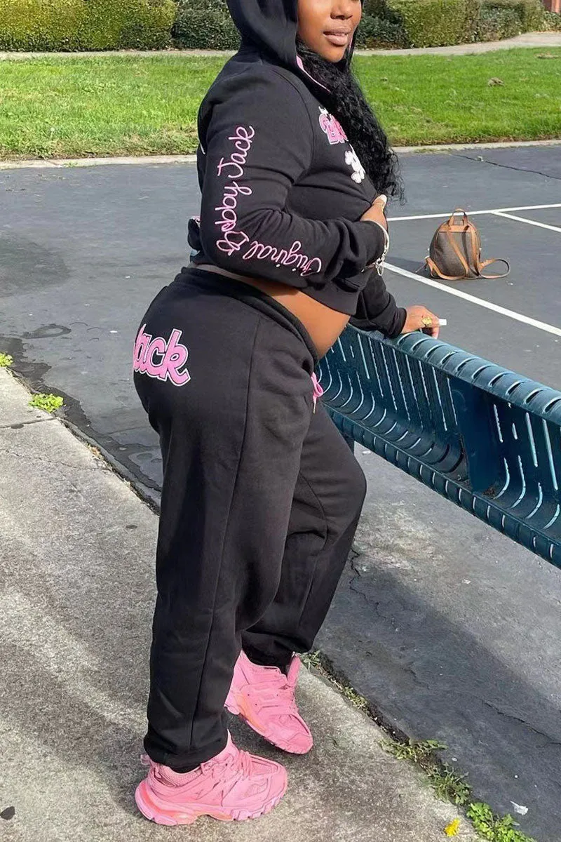 UJ0151 Hoodie Jacket Tracksuit Set