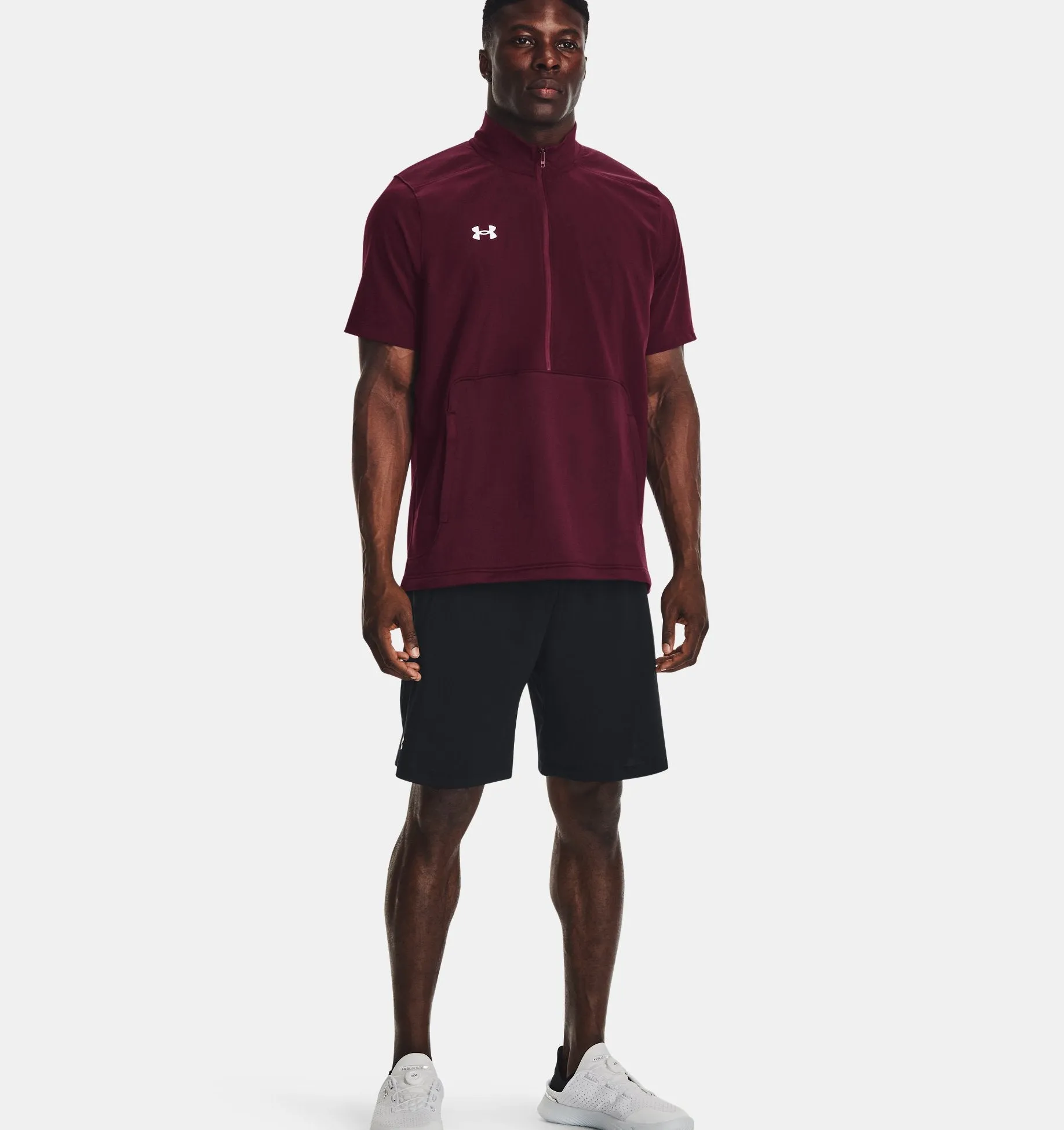 Under Armour Motivate 2.0 Men's Short Sleeve Pullover - Maroon