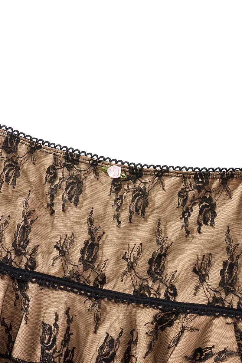 US3190 Lace Cami and Skirt Set
