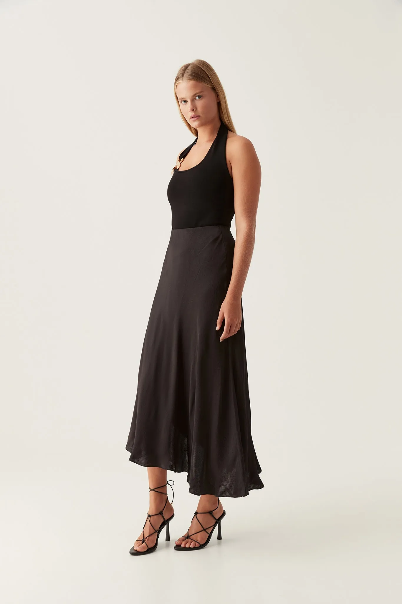 Valeria Asymmetric Midi Skirt