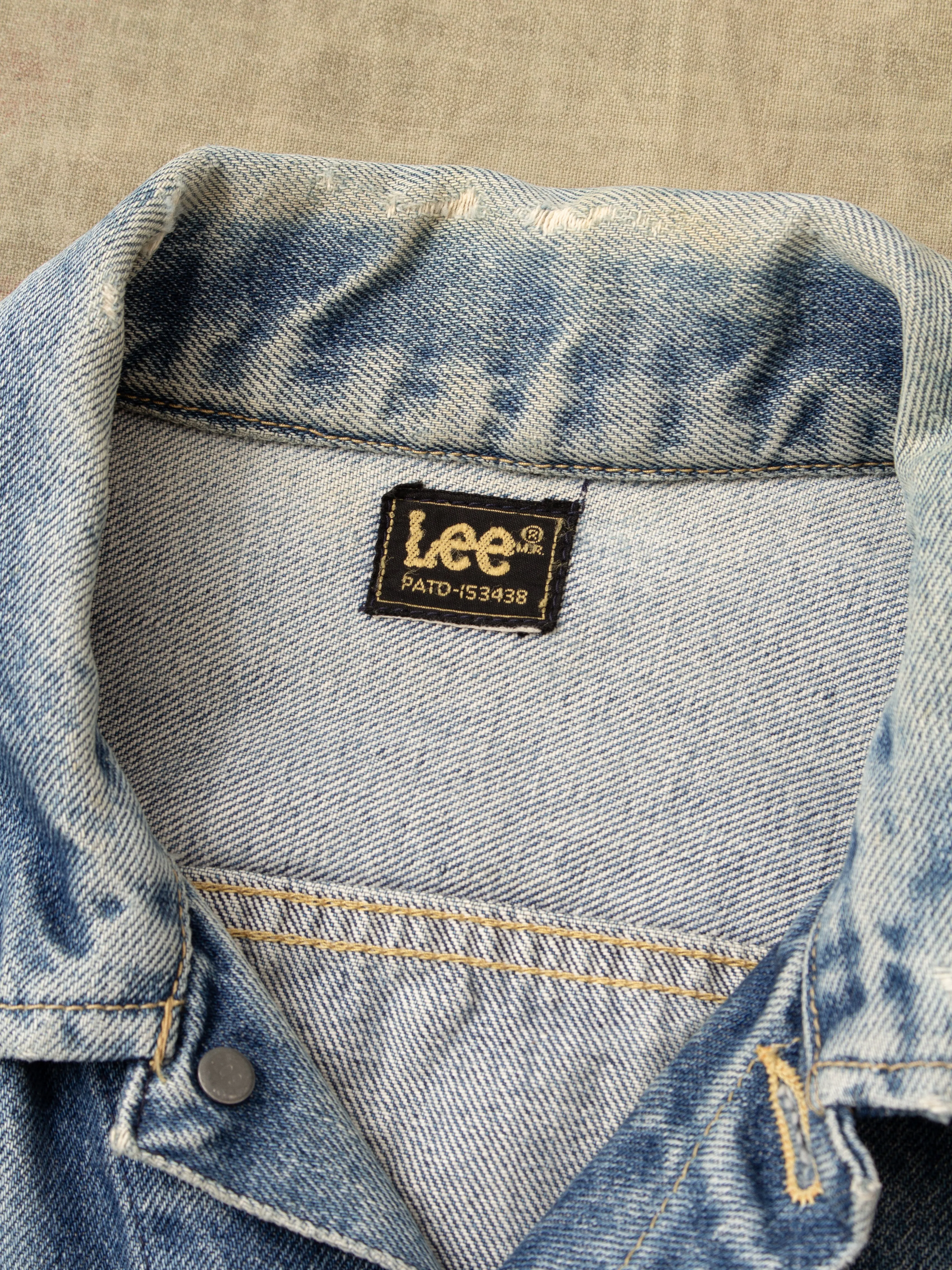 Vintage 80's Lee 101J Riders Denim Jacket Size 42