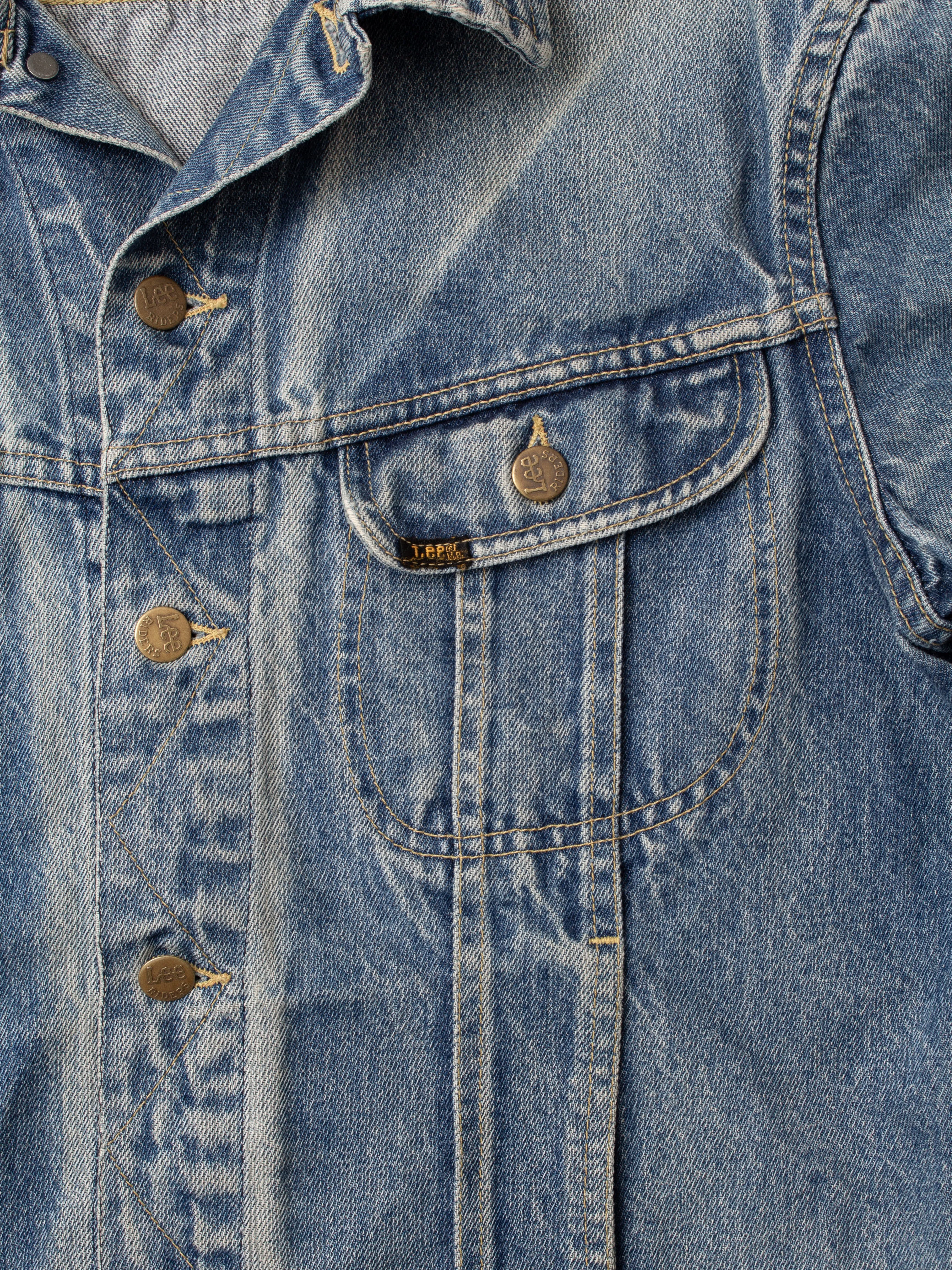 Vintage 80's Lee 101J Riders Denim Jacket Size 42