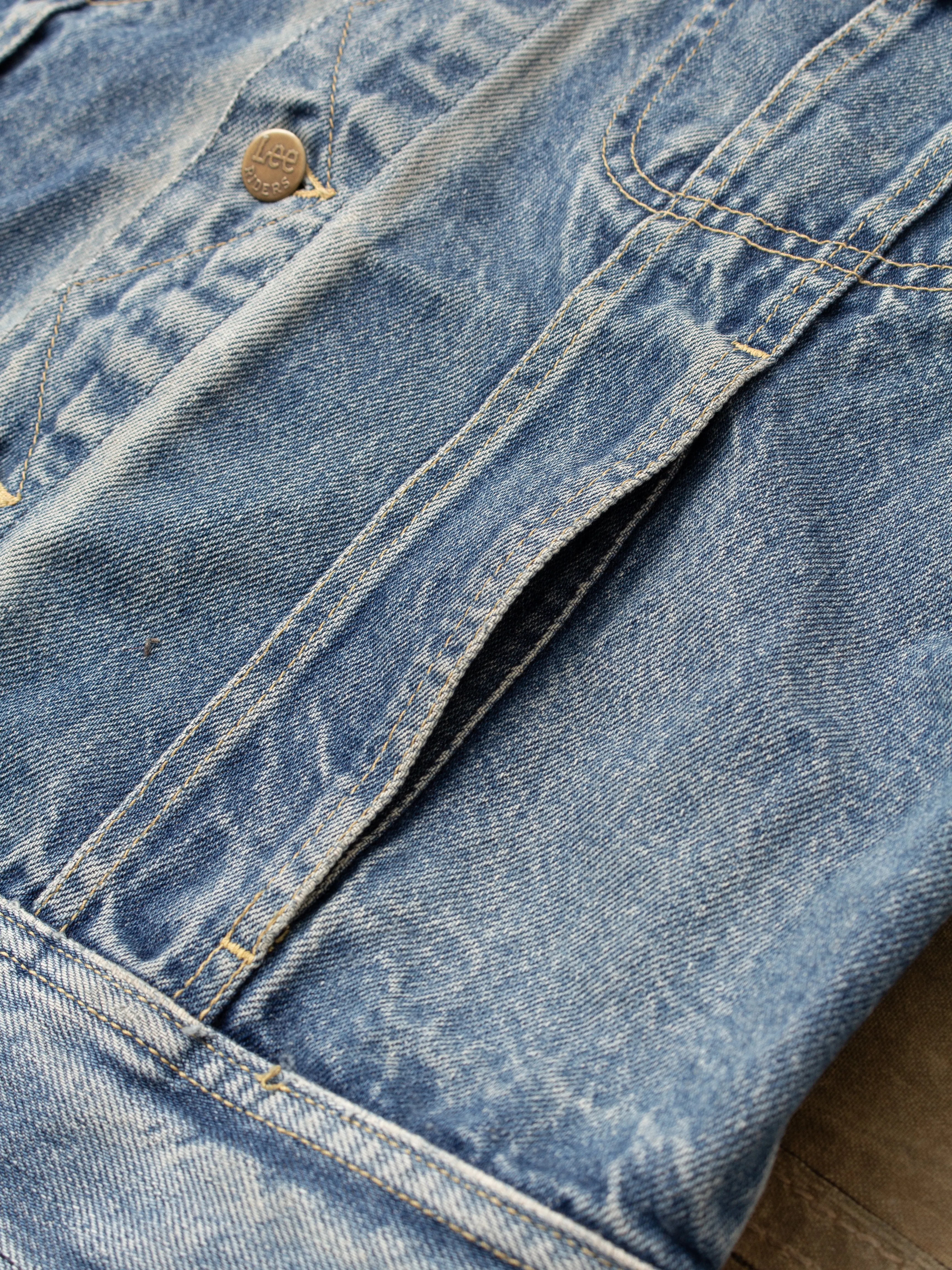 Vintage 80's Lee 101J Riders Denim Jacket Size 42