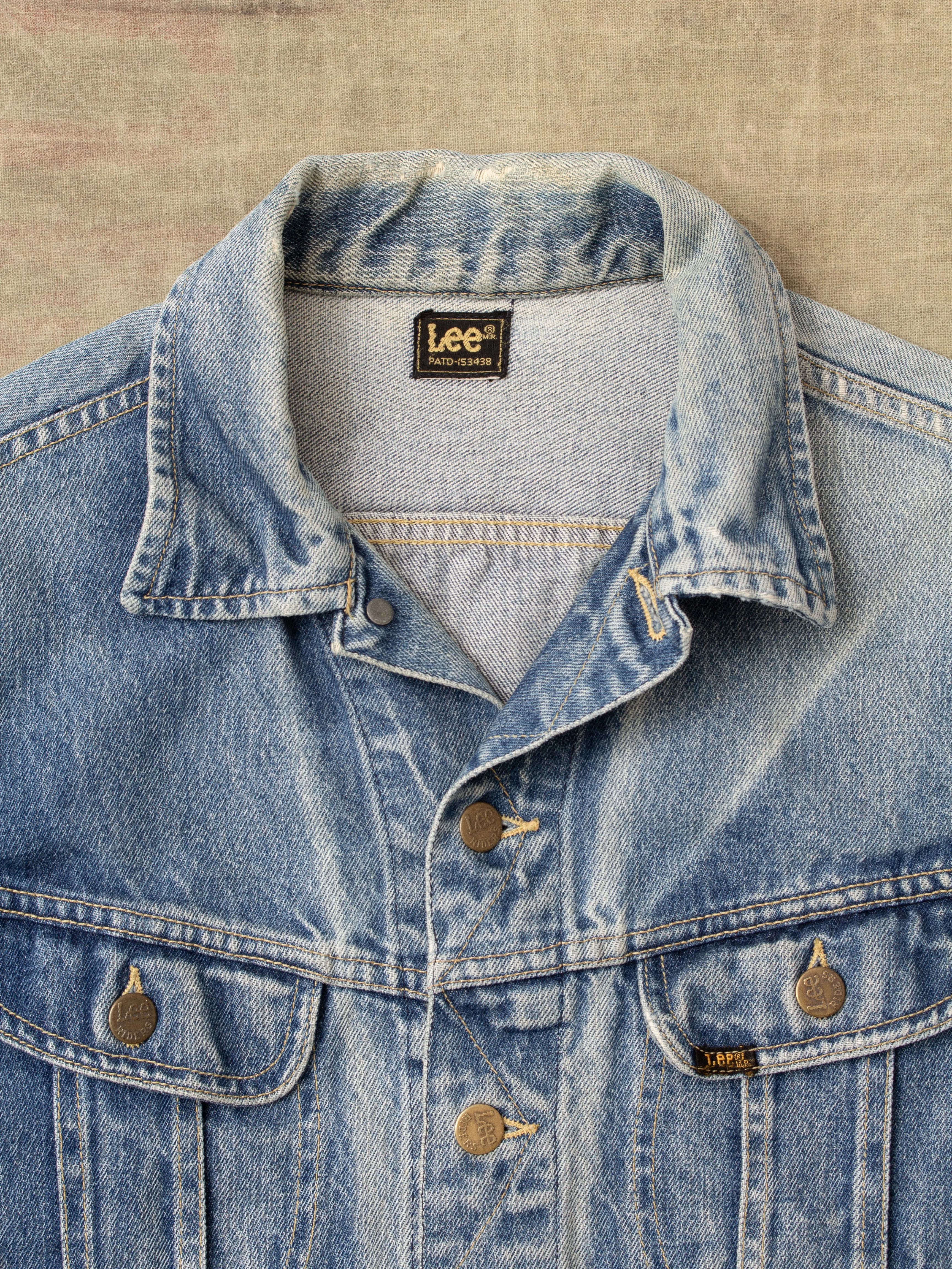 Vintage 80's Lee 101J Riders Denim Jacket Size 42