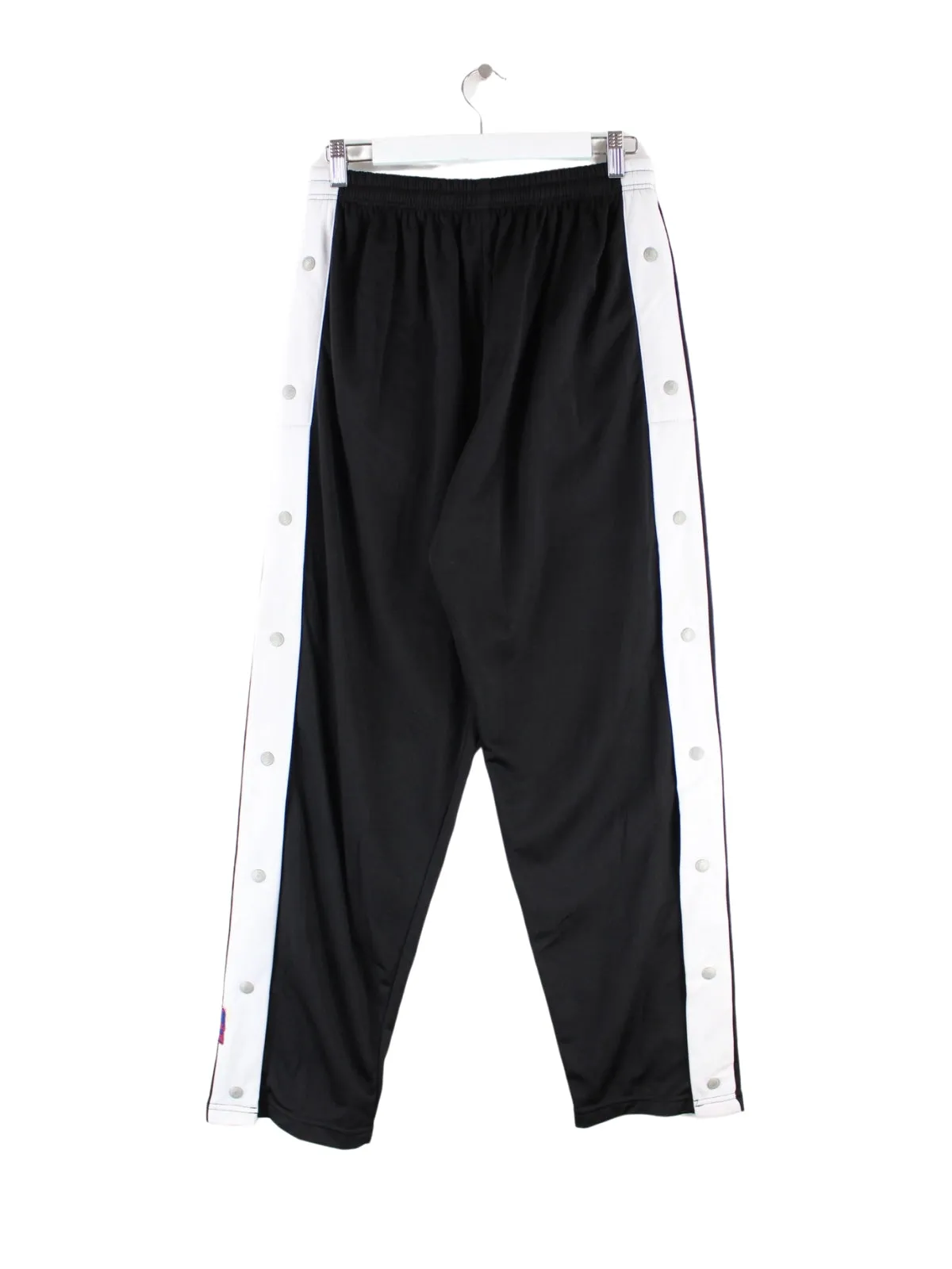 Vintage 90s Knopfleisten Track Pants Schwarz L