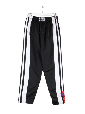 Vintage 90s Knopfleisten Track Pants Schwarz L