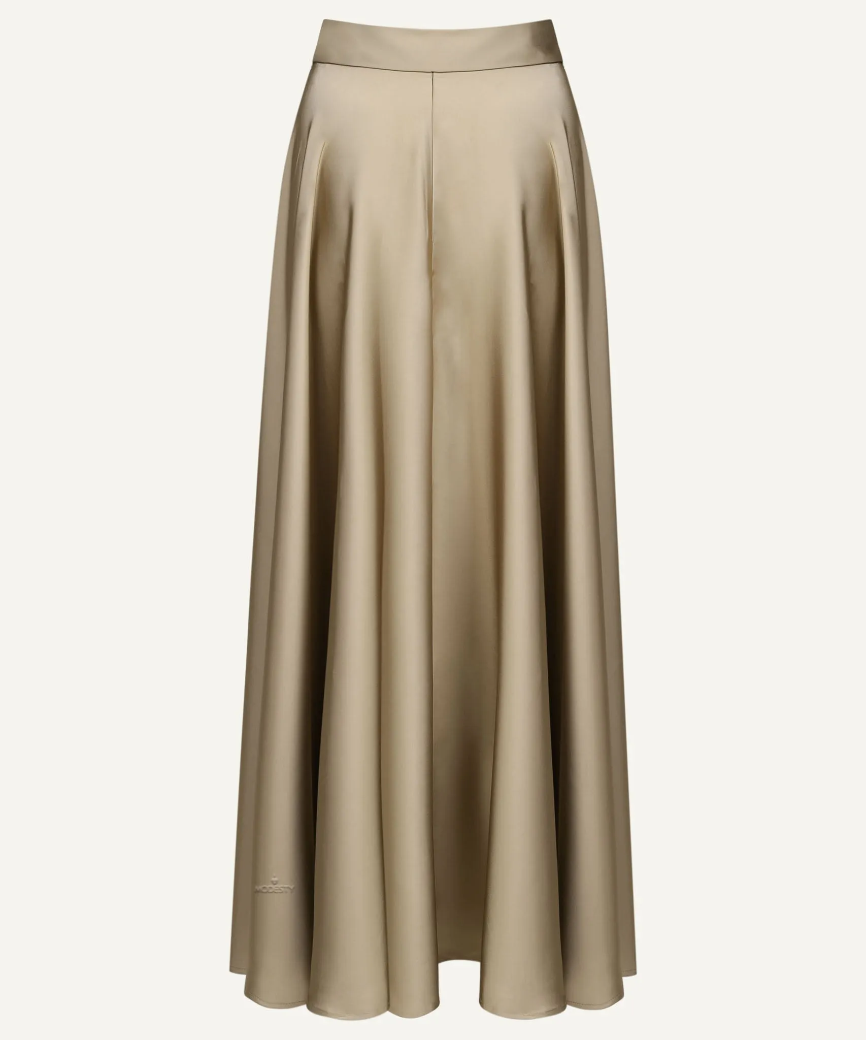 Vintage Draped Satin Maxi Skirt
