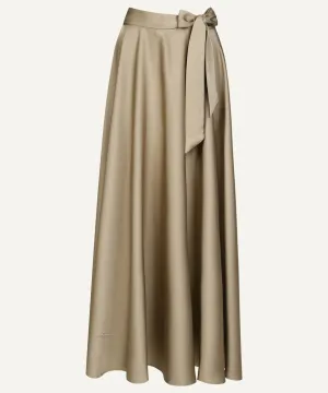 Vintage Draped Satin Maxi Skirt