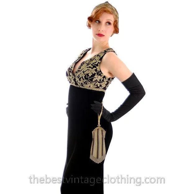 Vintage Look Ralph Lauren Silk Velvet 1930s Style Evening Gown NEW $1898 Size 8