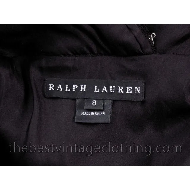 Vintage Look Ralph Lauren Silk Velvet 1930s Style Evening Gown NEW $1898 Size 8