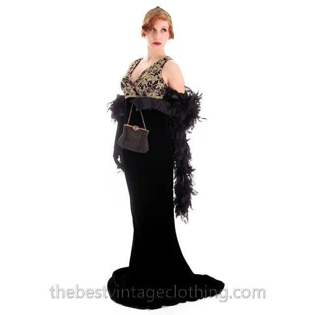 Vintage Look Ralph Lauren Silk Velvet 1930s Style Evening Gown NEW $1898 Size 8