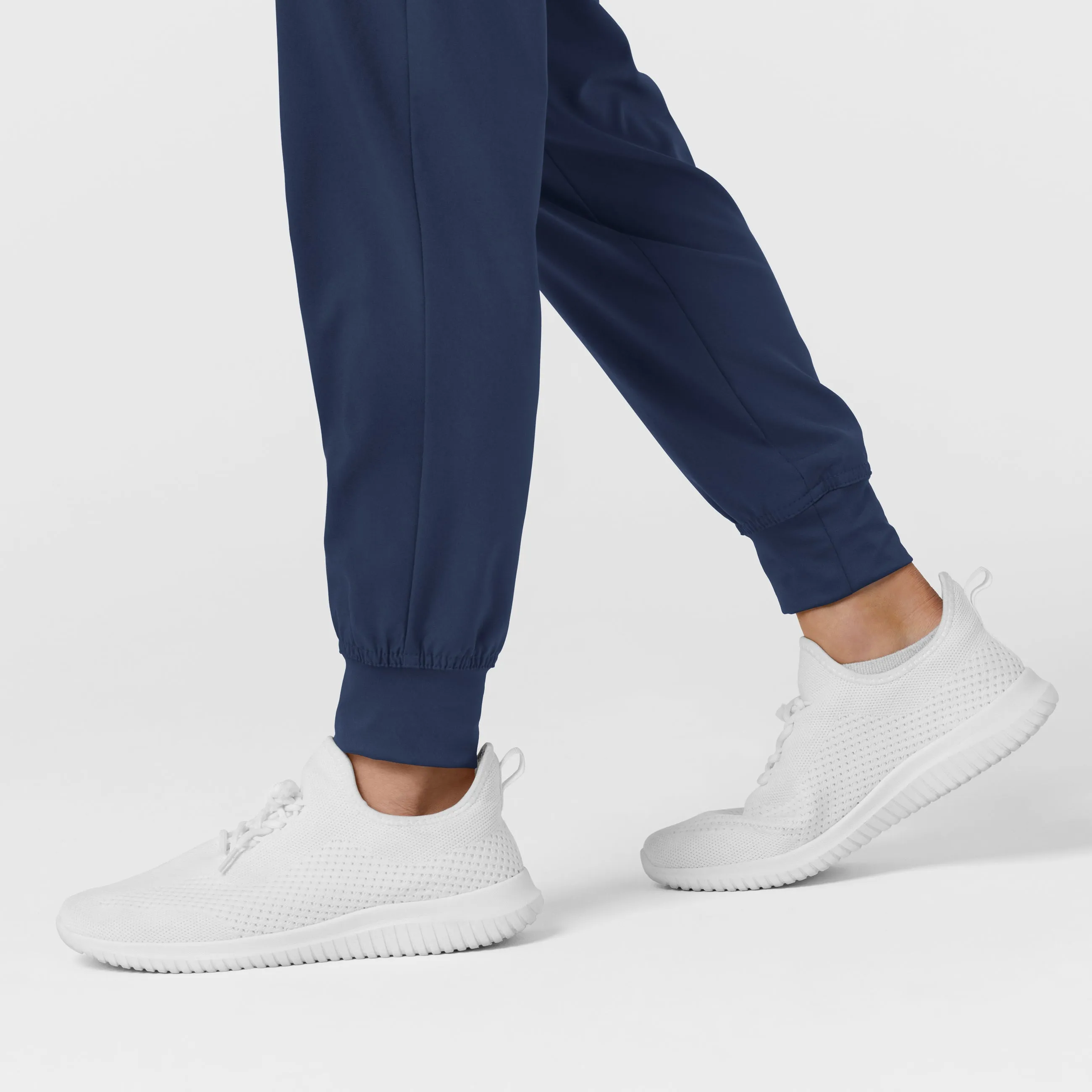 W123 5555 Comfort Waist Cargo Jogger Scrub Pants Navy