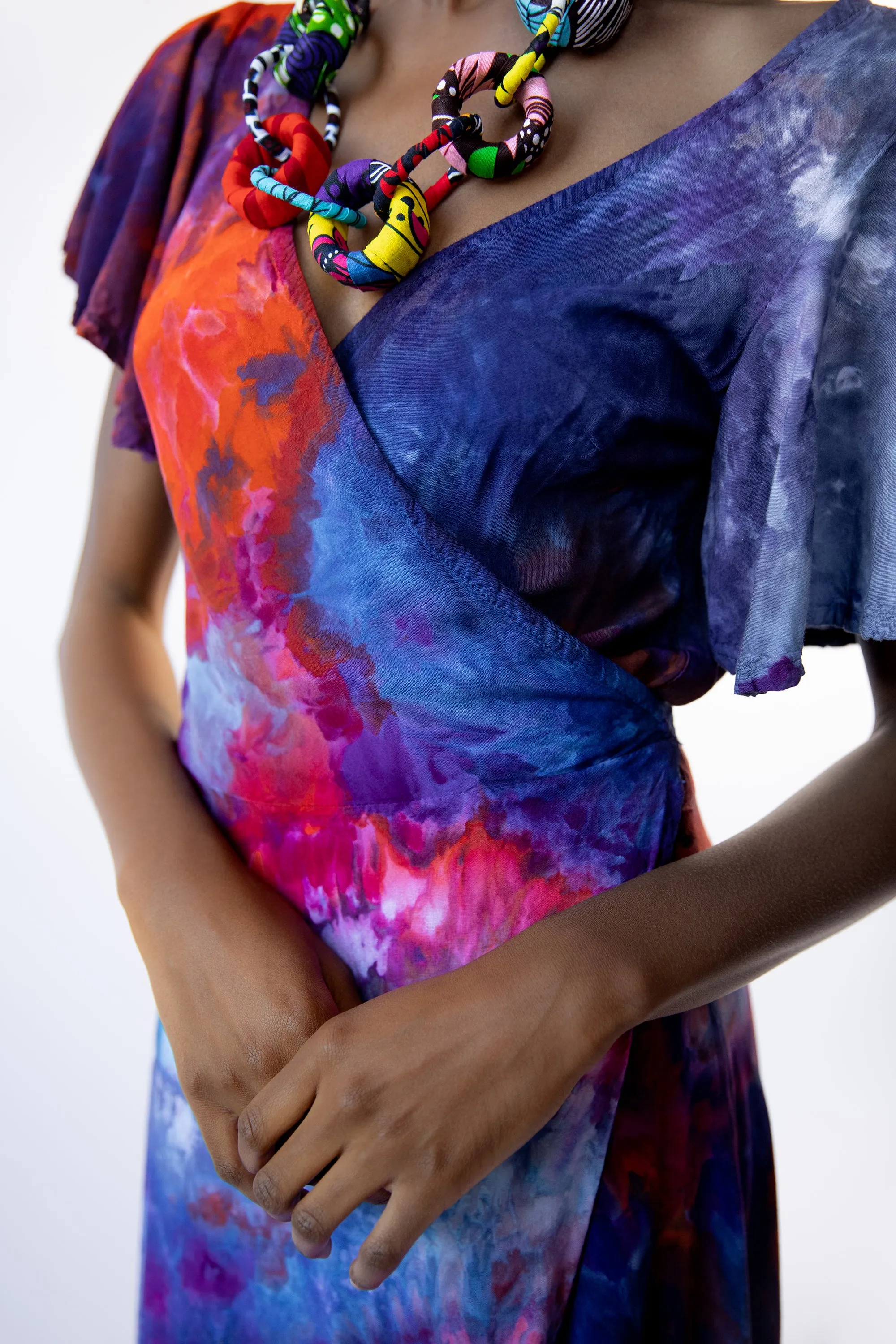 Watercolor Wrap Dress Ponce