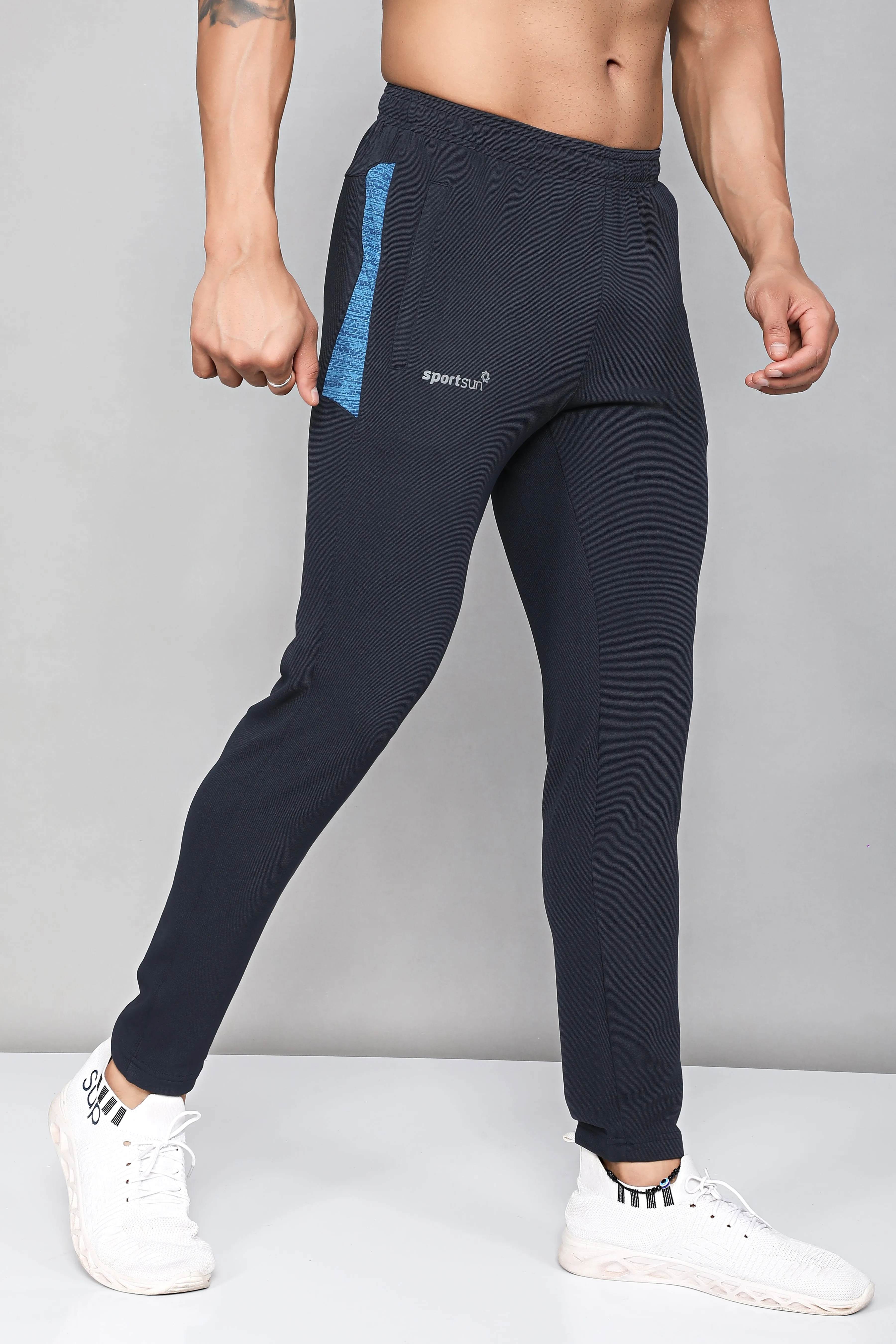 Web Navy Blue Track Pant