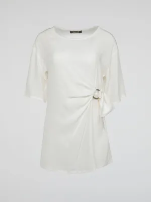 White Ruched Top