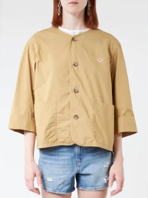 Women's Cotton Weather Collarless Short Jacket