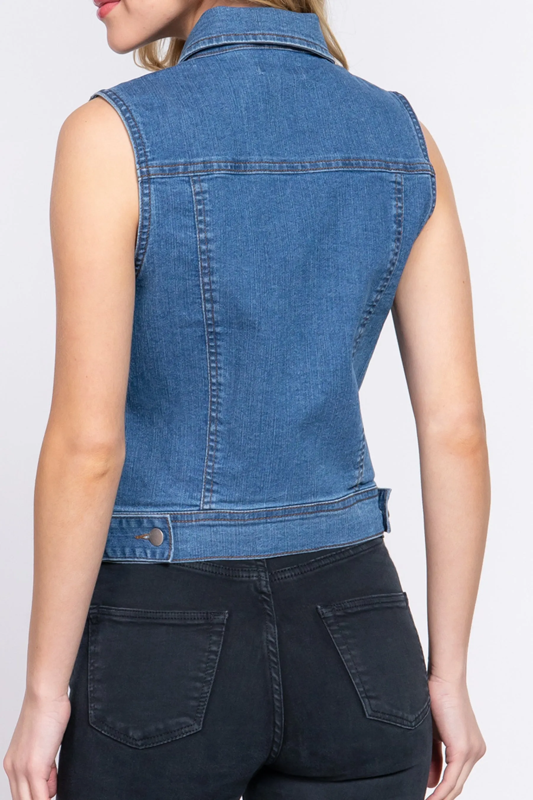 Women's Denim Vest and Hoodie Denim Jackets J13454 $11.50Each