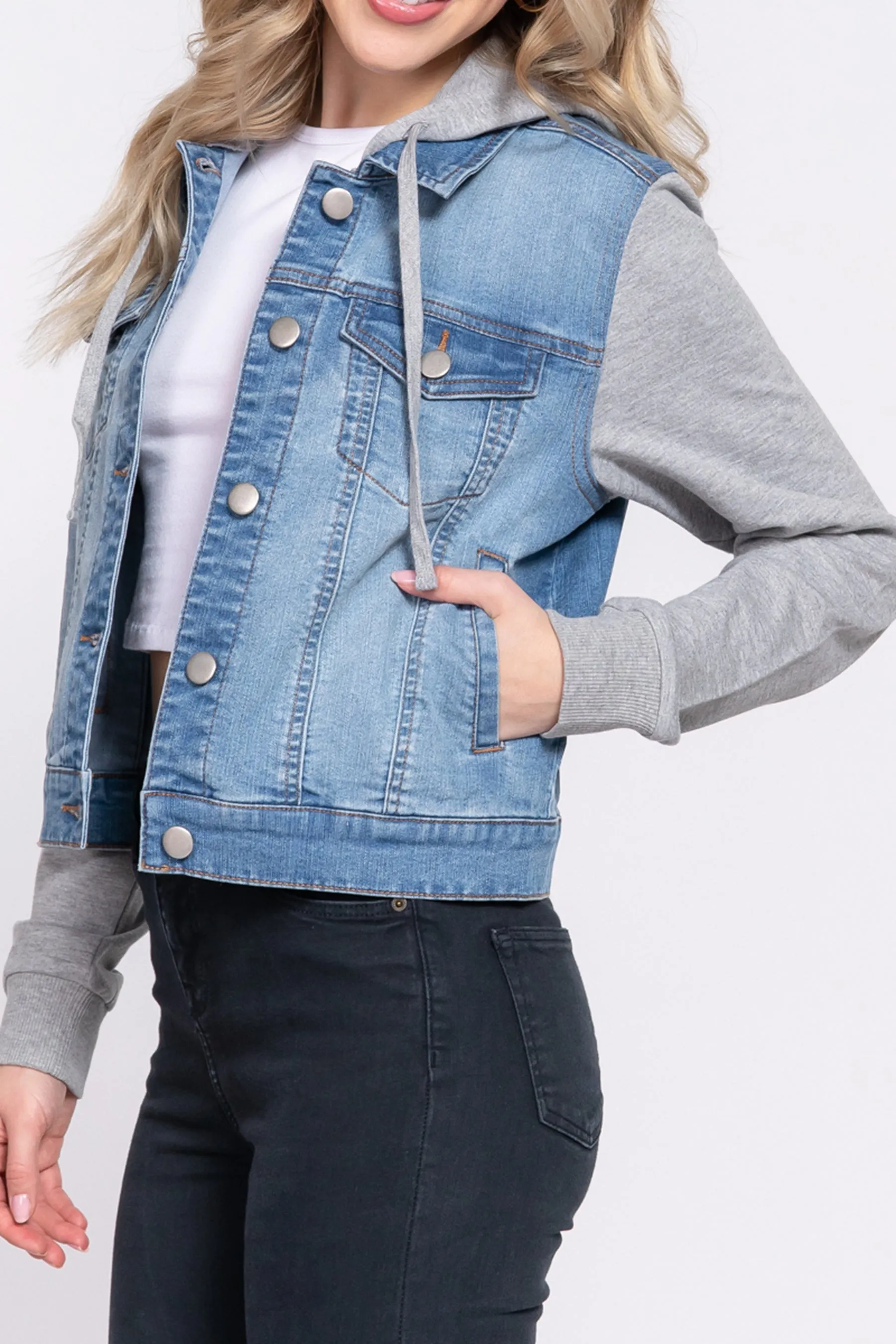 Women's Denim Vest and Hoodie Denim Jackets J13454 $11.50Each