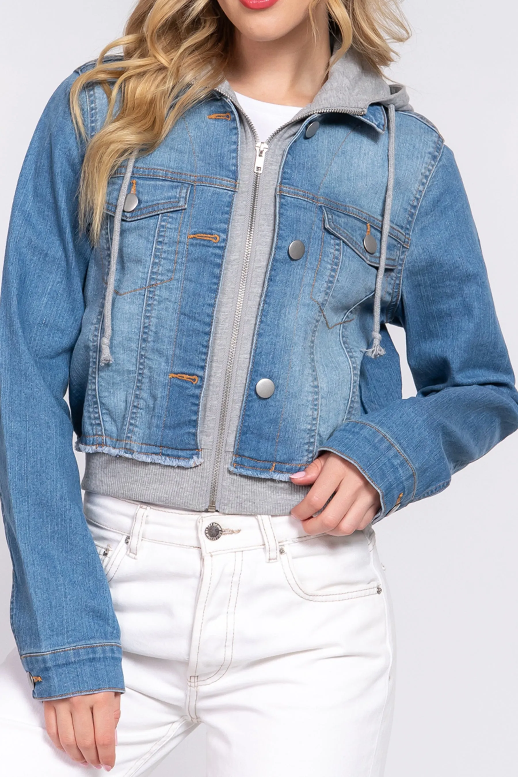 Women's Denim Vest and Hoodie Denim Jackets J13454 $11.50Each