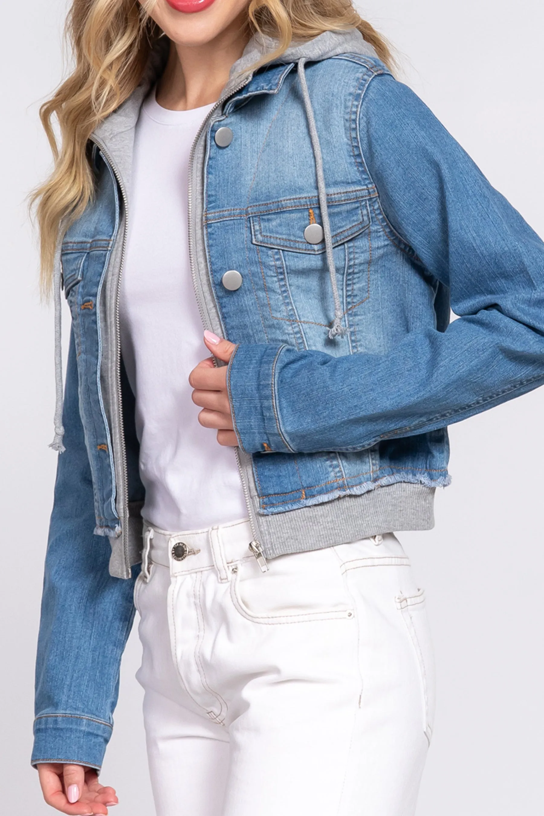 Women's Denim Vest and Hoodie Denim Jackets J13454 $11.50Each