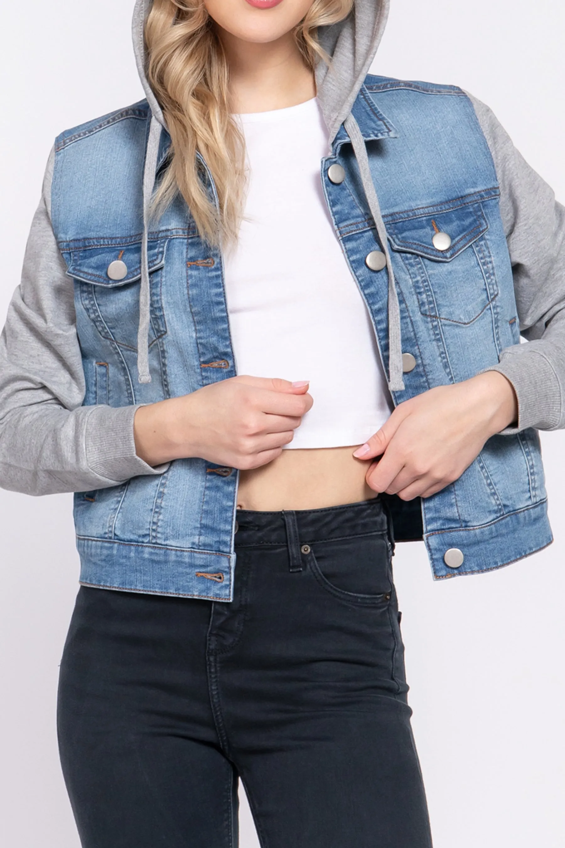 Women's Denim Vest and Hoodie Denim Jackets J13454 $11.50Each