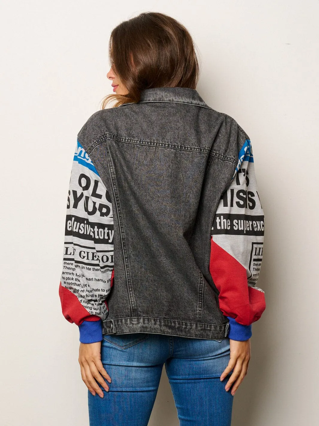 WOMEN'S LONG SLEEVE BUTTON UP DENIM JACKET
