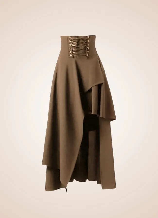 Women's Medieval Asymmetrical Steampunk Skirt