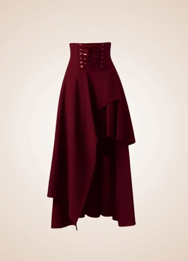 Women's Medieval Asymmetrical Steampunk Skirt