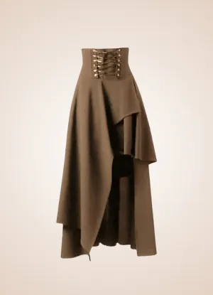 Women's Medieval Asymmetrical Steampunk Skirt