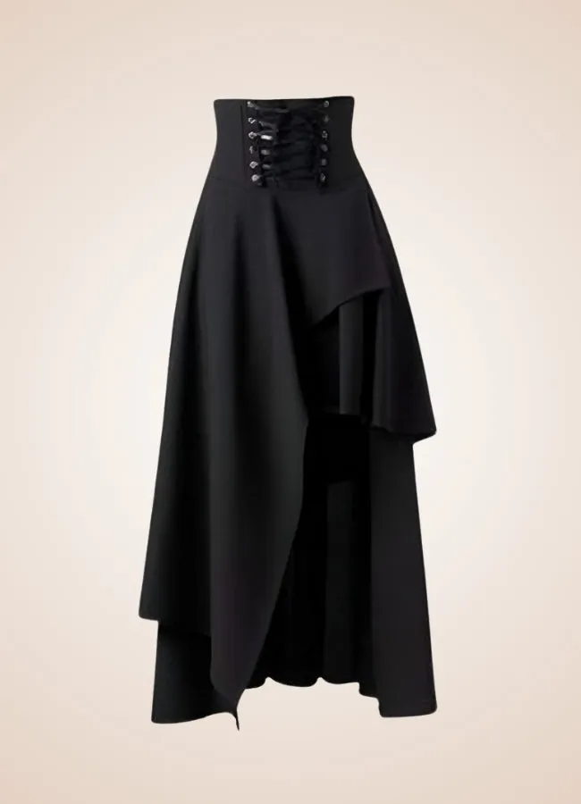 Women's Medieval Asymmetrical Steampunk Skirt
