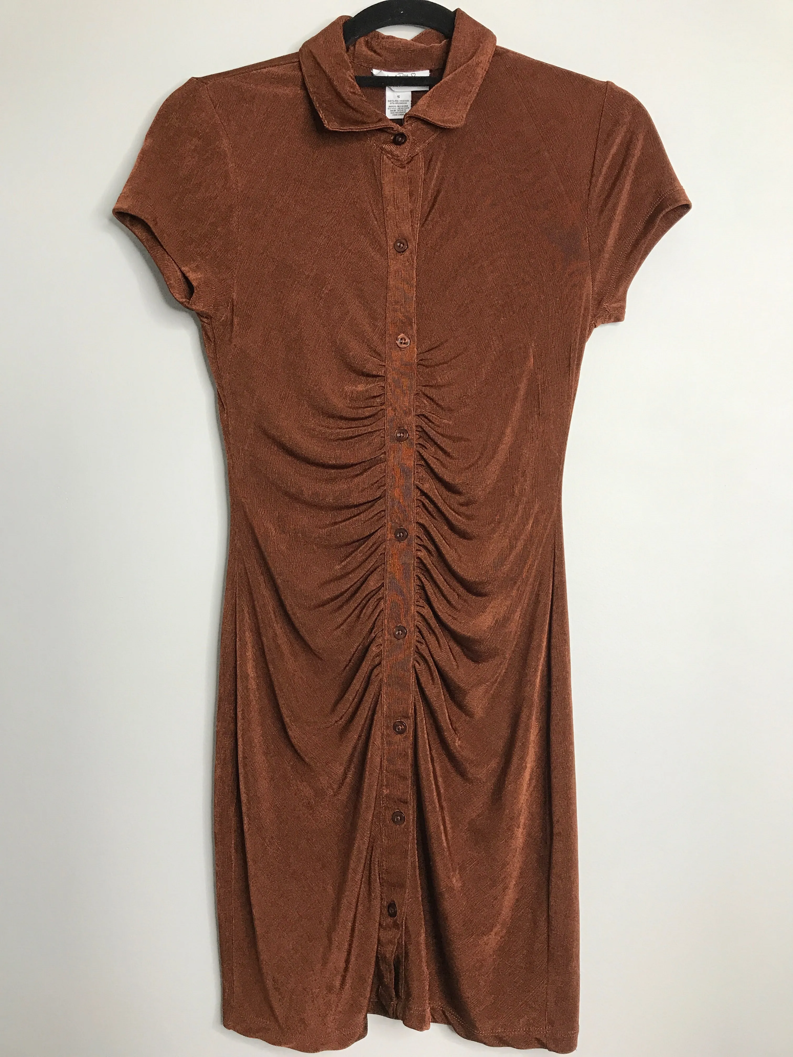 Womens Size Sm Misses Brown Just Polly Dress
