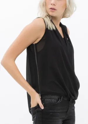 Women's Surplice Sleeveless Blouse