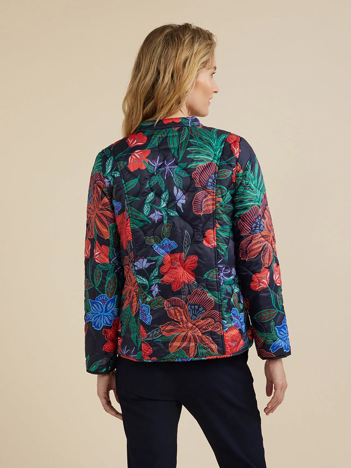 Yarra Trail Dark Floral Print Jacket YT24W6204