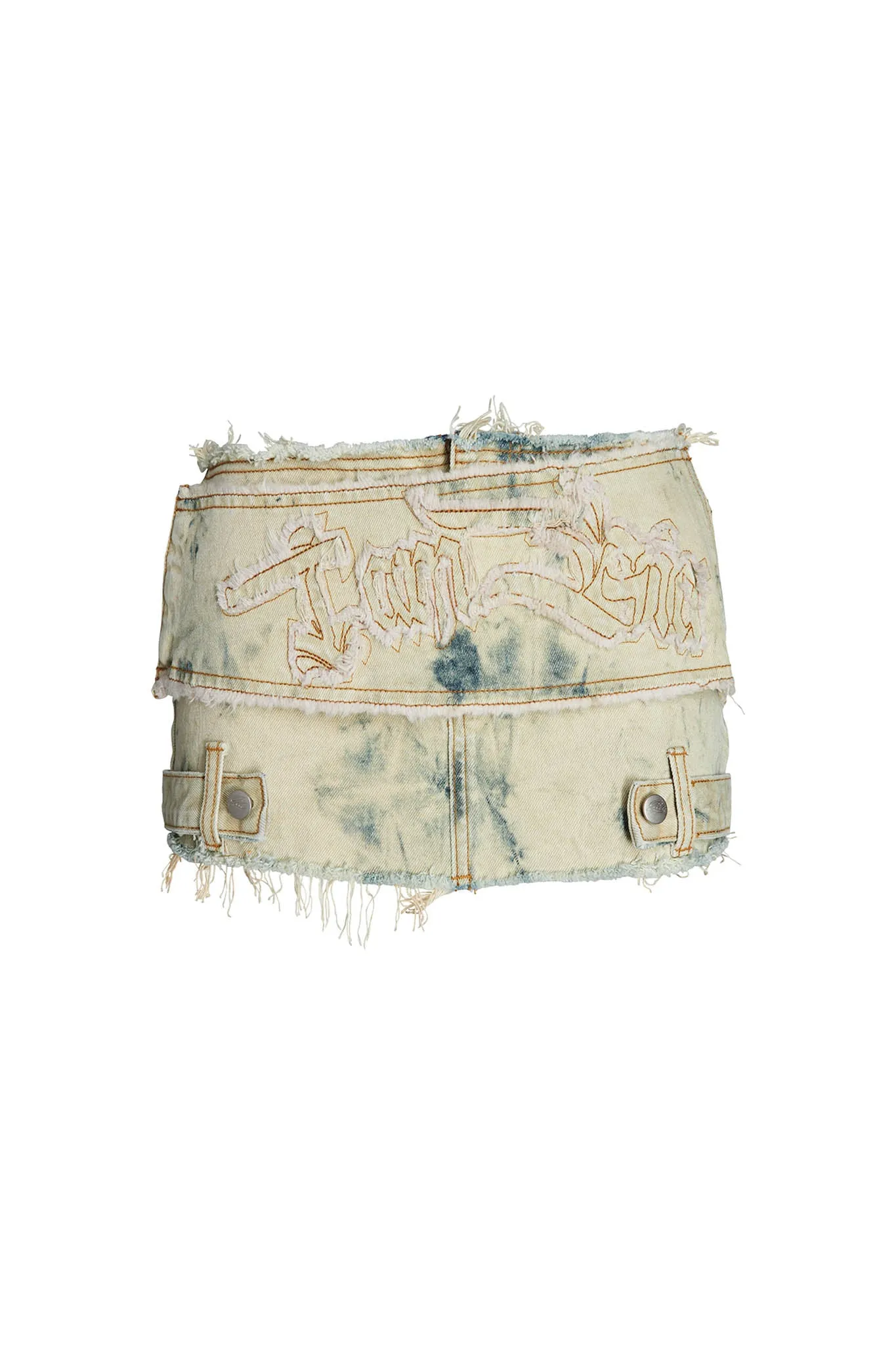 ZARRIA SKIRT - BLUE : BLEACH DENIM